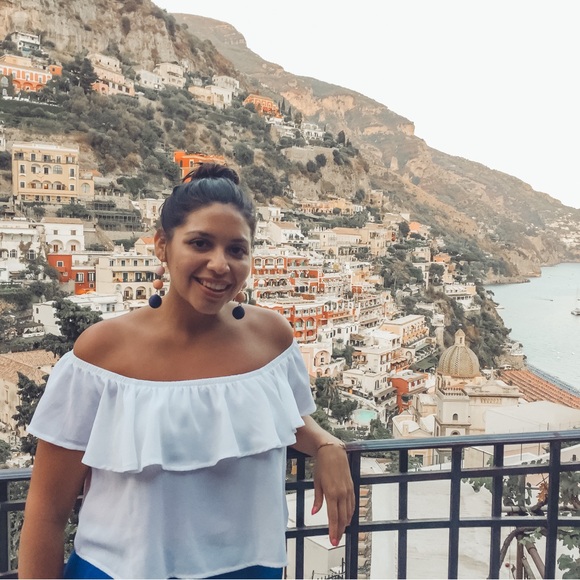 Ruffle off shoulder crop top - Picture 5 of 5